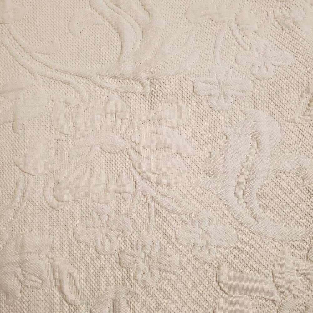 Matelasse Artiste Standard Sham 21"x27" Ivory Floral Botanica Portugal C…